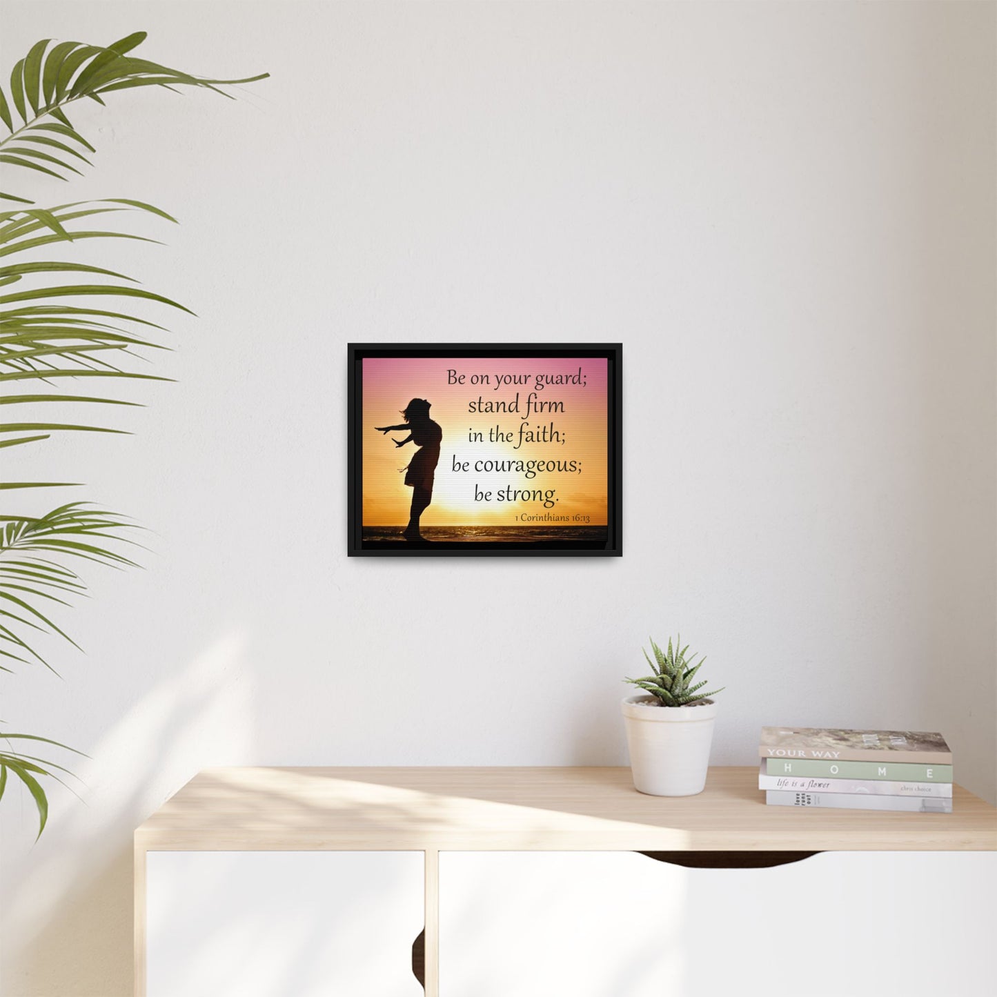 1 Corinthians 16:13 Bible Verse Matte Canvas, Framed – A Testament to Strength and Faith